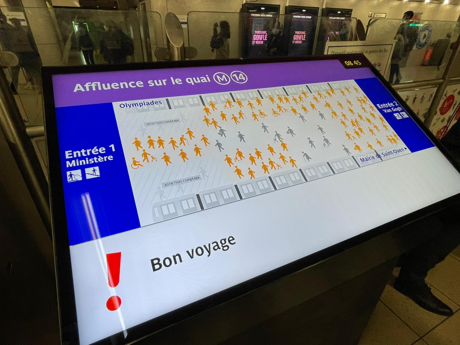 Visuel Comment l’expérimentation du dispositif de gestion des flux sur la ligne 14 va utiliser l’intelligence artificielle ?