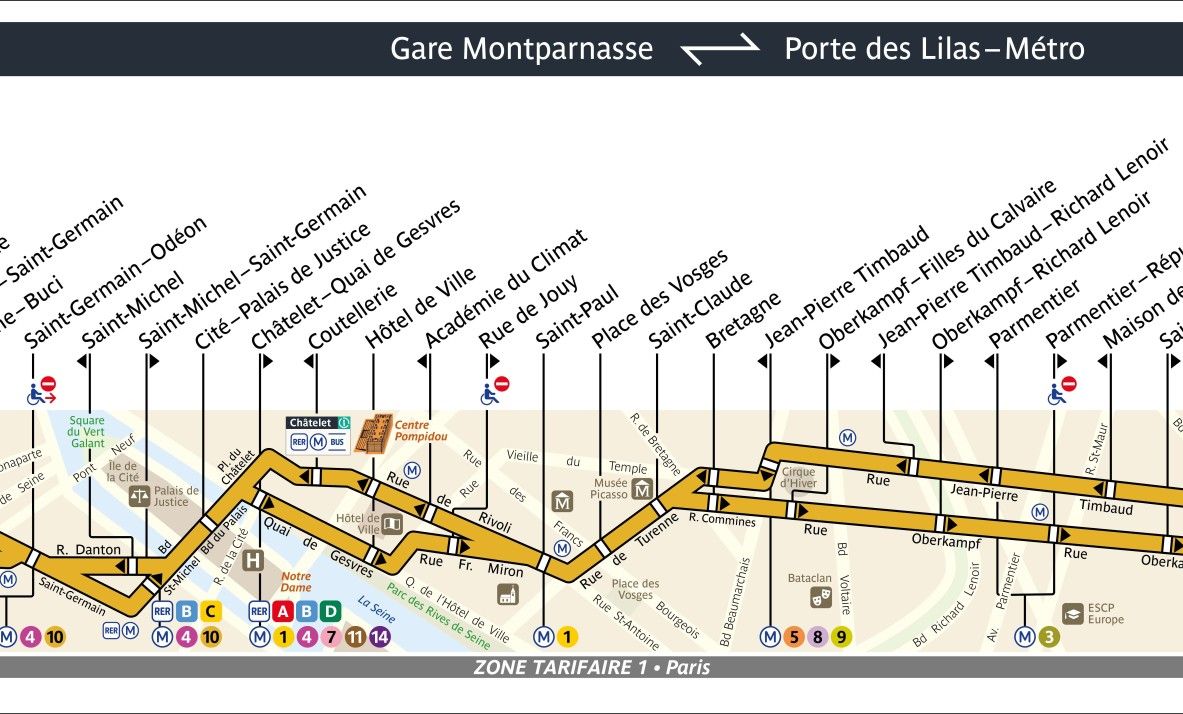 Visuel J’ai l’impression que les plans de lignes dans les abribus et les bus ont évolué. Qu’en est-il ?